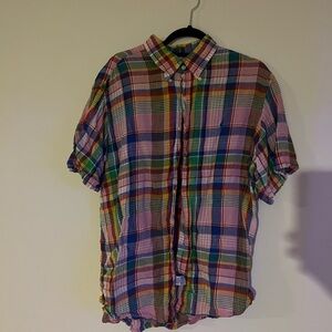 Ralph Lauren Multicolor Plaid shortsleeved button down XL